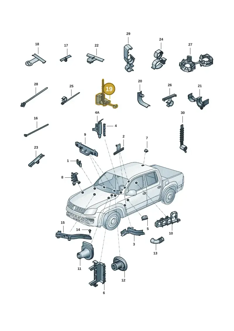 3D0971838Q — Volkswagen Amarok twin cab (2022-) diagram 2ha971086, position 19