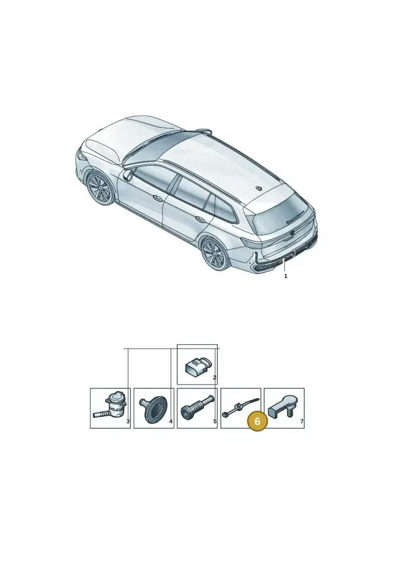 3D0971838Q — Volkswagen Passat estate (2023-) diagram 3j0972950, position 6