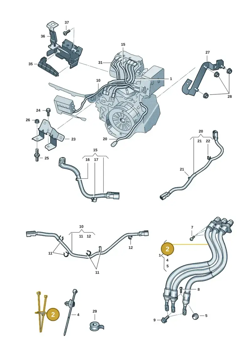 3D0971838Q — Volkswagen Tiguan 2.0 (2023-) diagram 57x970110, position 2