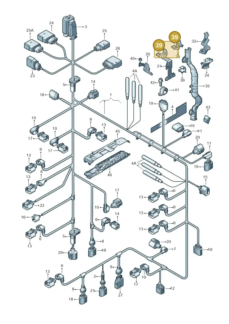 3D0971845B — Volkswagen Phaeton 4motion (2010-2016) diagram 258971120, position 39