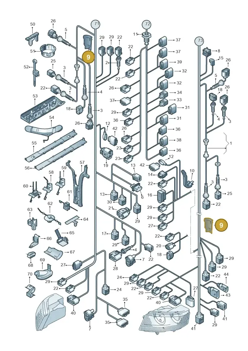 3D0971862A — Volkswagen Phaeton 4motion (2010-2016) diagram 258971800, position 9