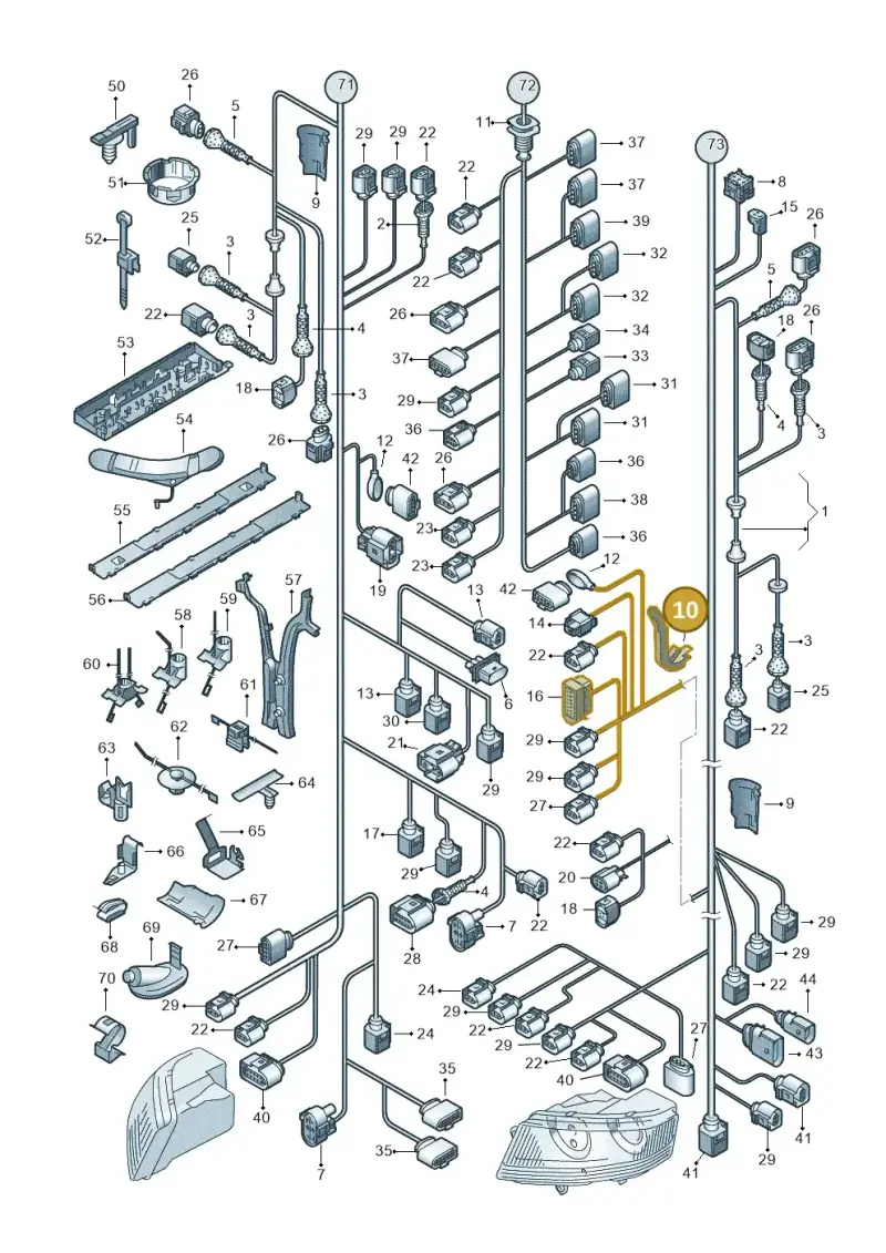 3D0971862B — Volkswagen Phaeton 4motion (2010-2016) diagram 258971800, position 10