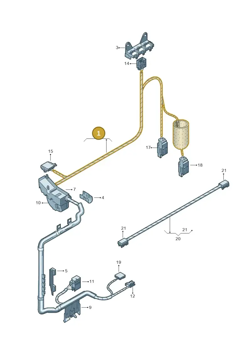 3D0972072AH — Volkswagen Phaeton 4motion (2010-2016) diagram 258971950, position 1