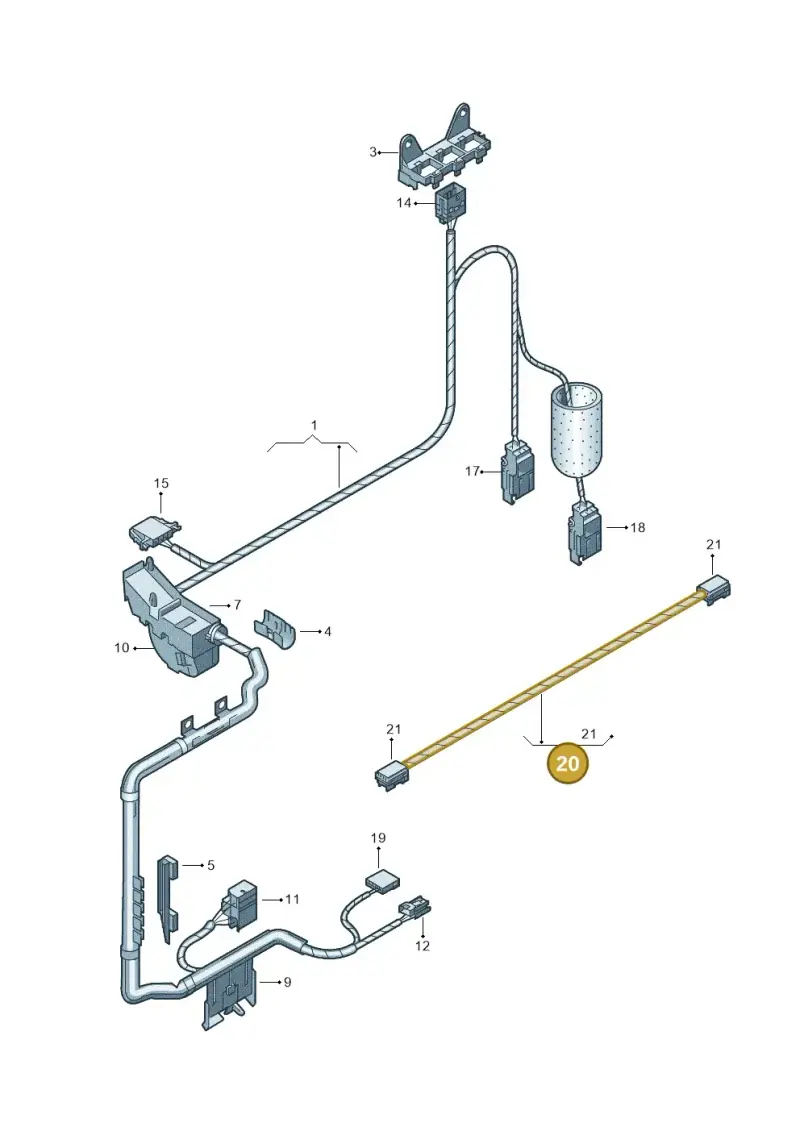 3D0972072S — Volkswagen Phaeton 4motion (2010-2016) diagram 258971950, position 20
