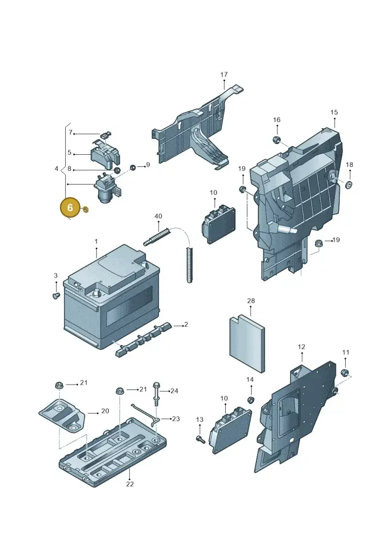3D0972154 — Volkswagen Phaeton (lang) (2003-2006) diagram 258915000, position 6