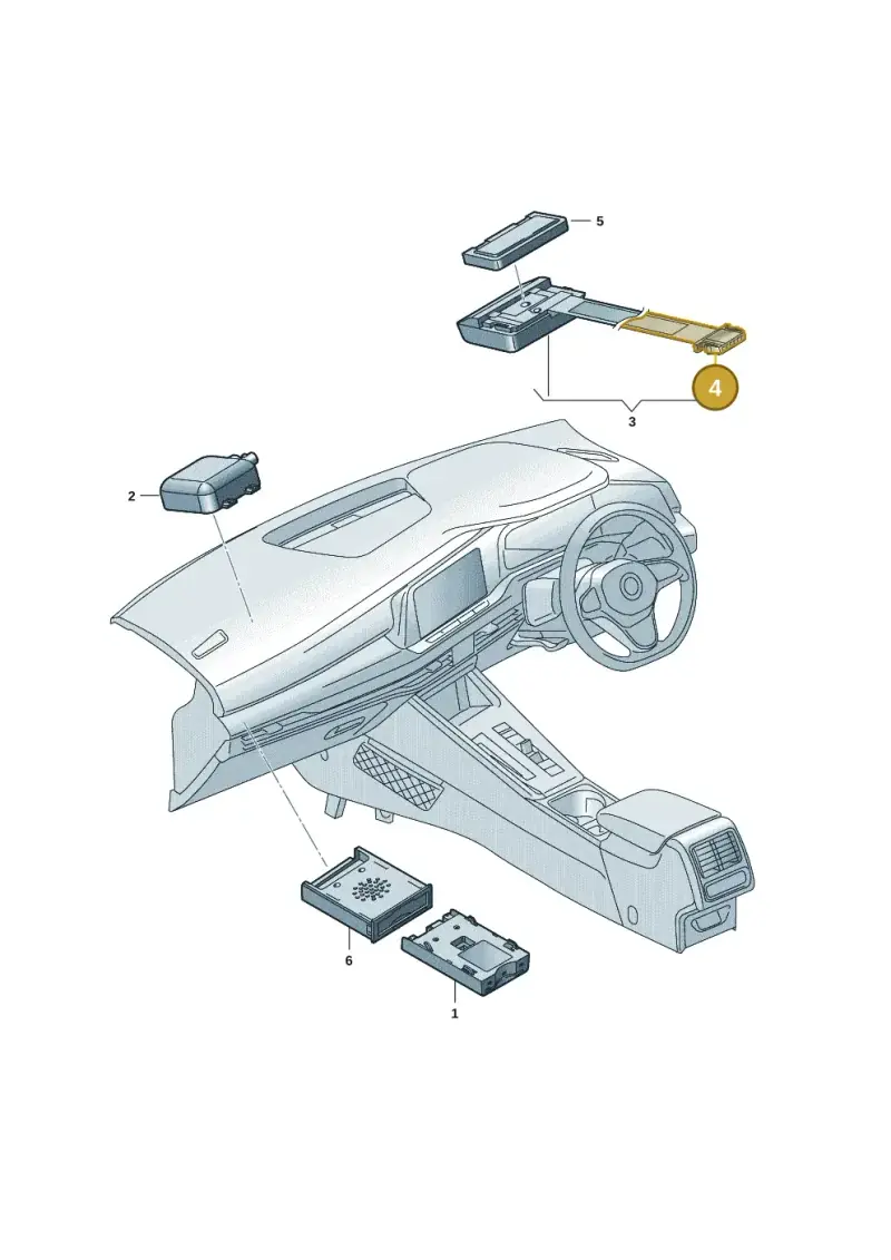 3D0972708 — Volkswagen Golf 2.0 BlueMotion (2019-2024) diagram 5h0035065, position 4