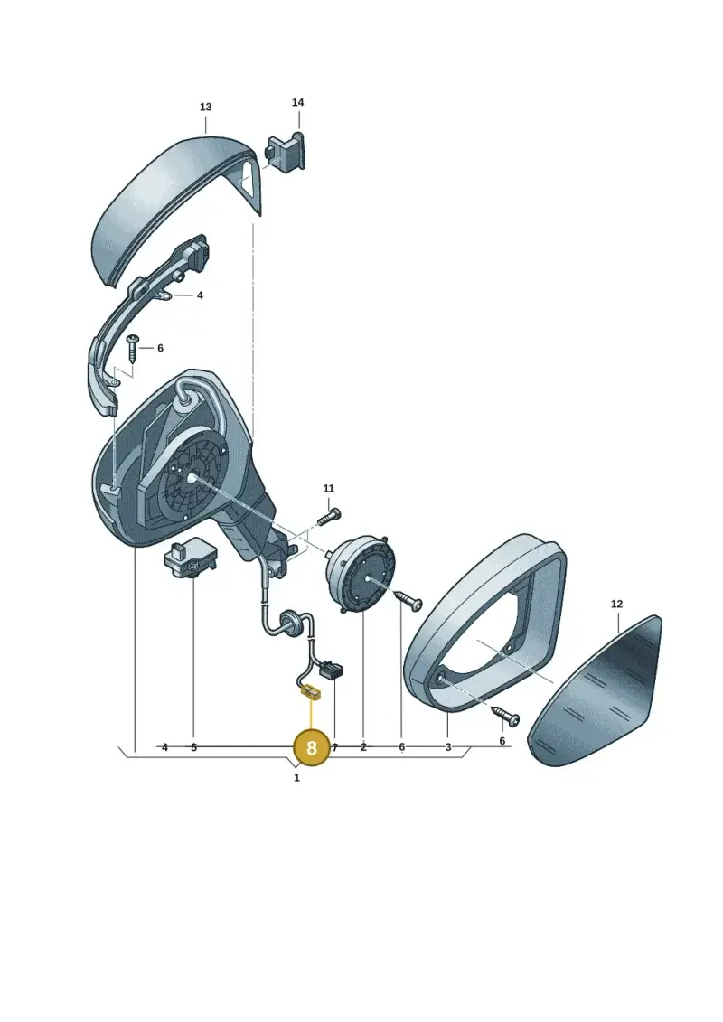 3D0972708 — Volkswagen ID.3 Pro (2019-2024) diagram 5h0857040, position 8
