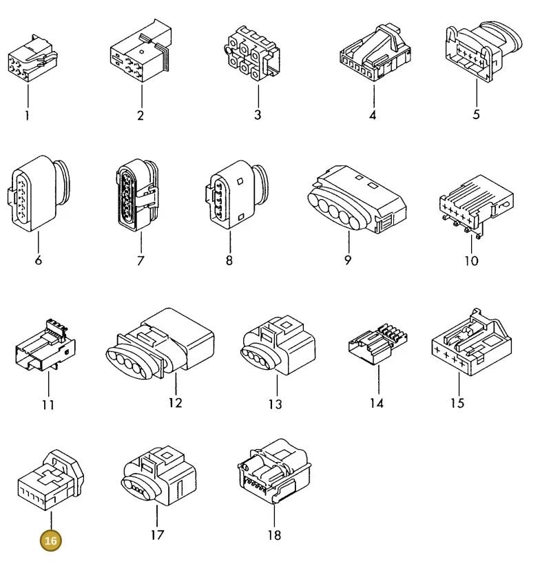 3D0972755 — Volkswagen 1J0 platform diagram 198970710, position 16