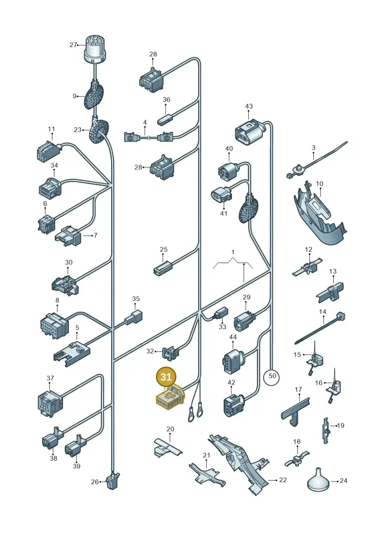 3D0972755 — Volkswagen Passat CC (2011-2016) diagram 460972010, position 31