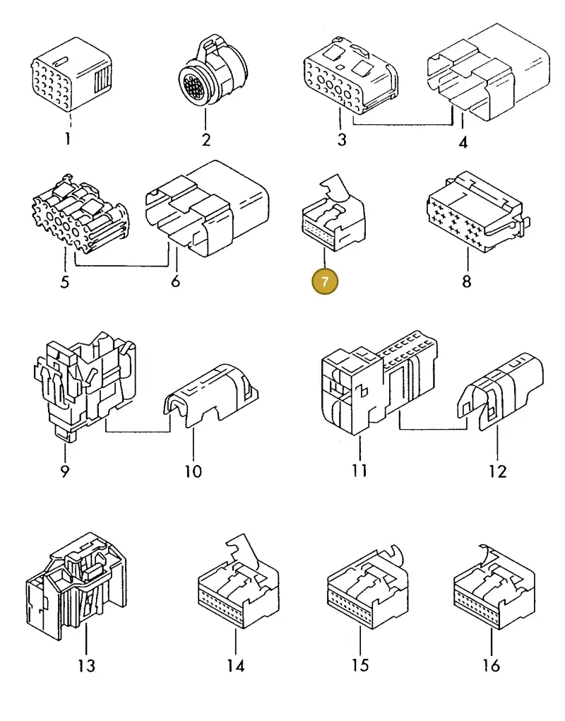 3D0972883 — Volkswagen 1J0 platform diagram 198972050, position 7