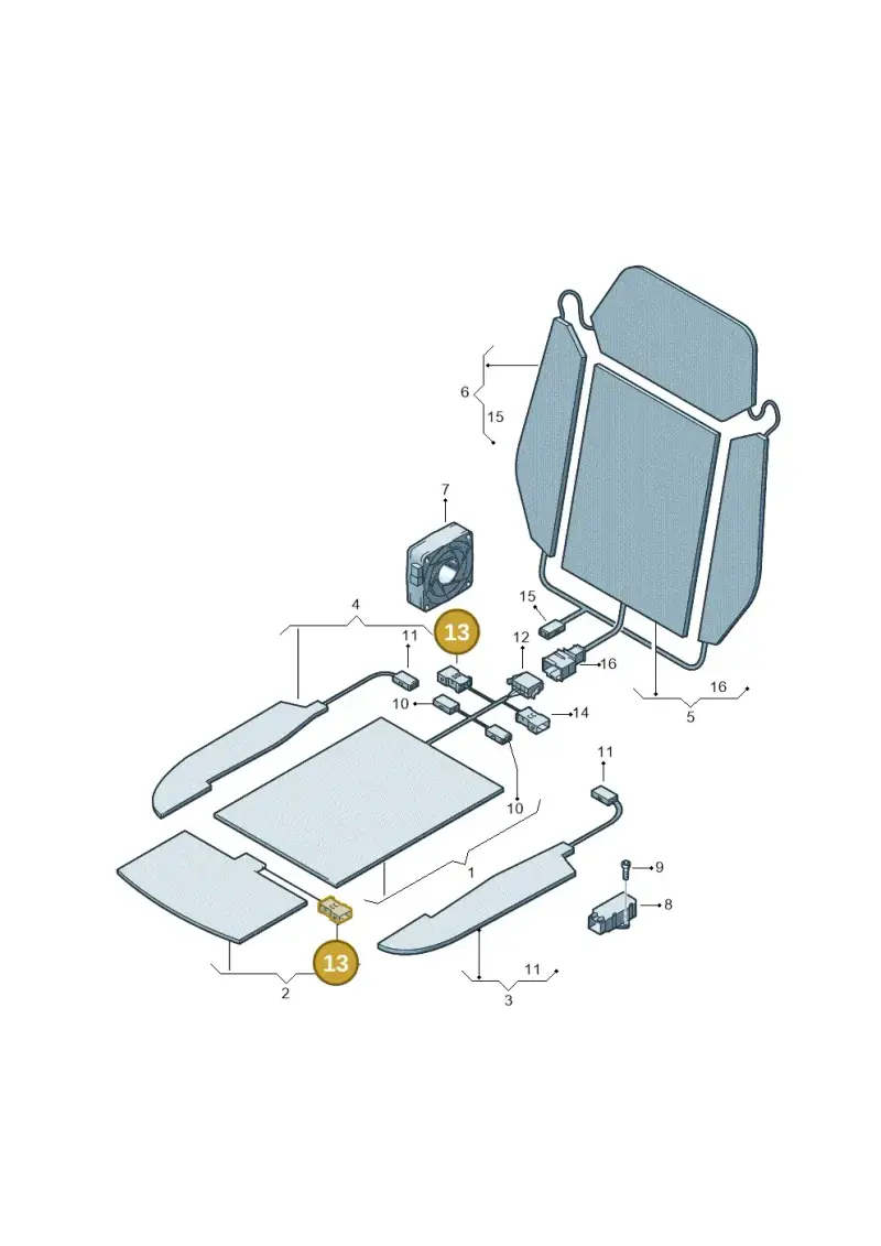 3D0973332 — Volkswagen Phaeton 4motion (2008-2010) diagram 258963000, position 13