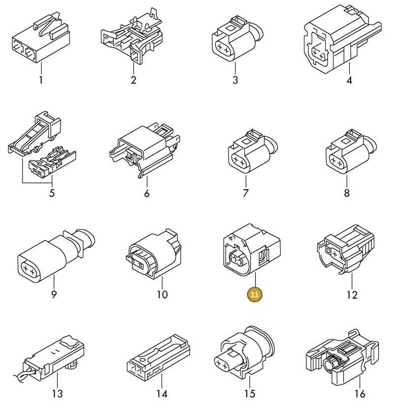 3D0973702 — Volkswagen 1J0 platform diagram 198970120, position 11