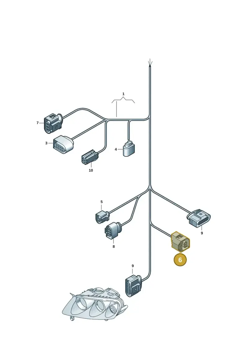 3D0973702 — Volkswagen Touareg (2003-2005) diagram 274971670, position 6