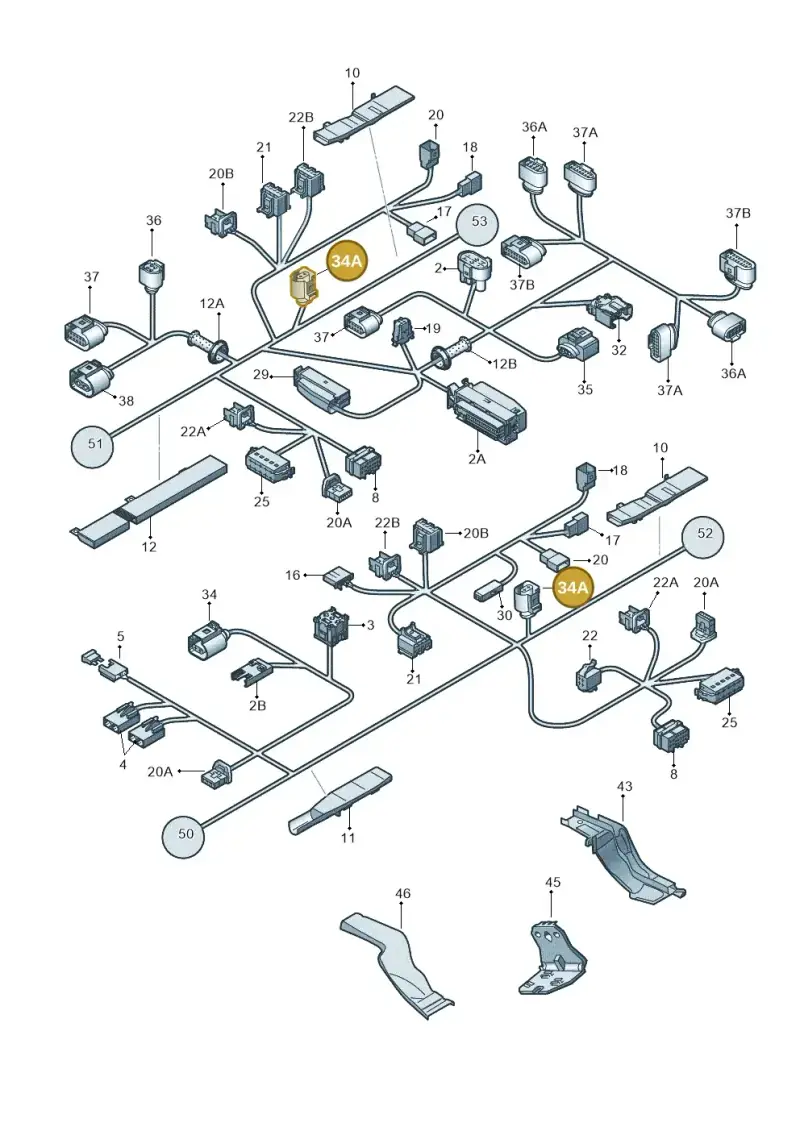 3D0973702 — Volkswagen Touareg                08> (2007-) diagram 274971820, position 34A