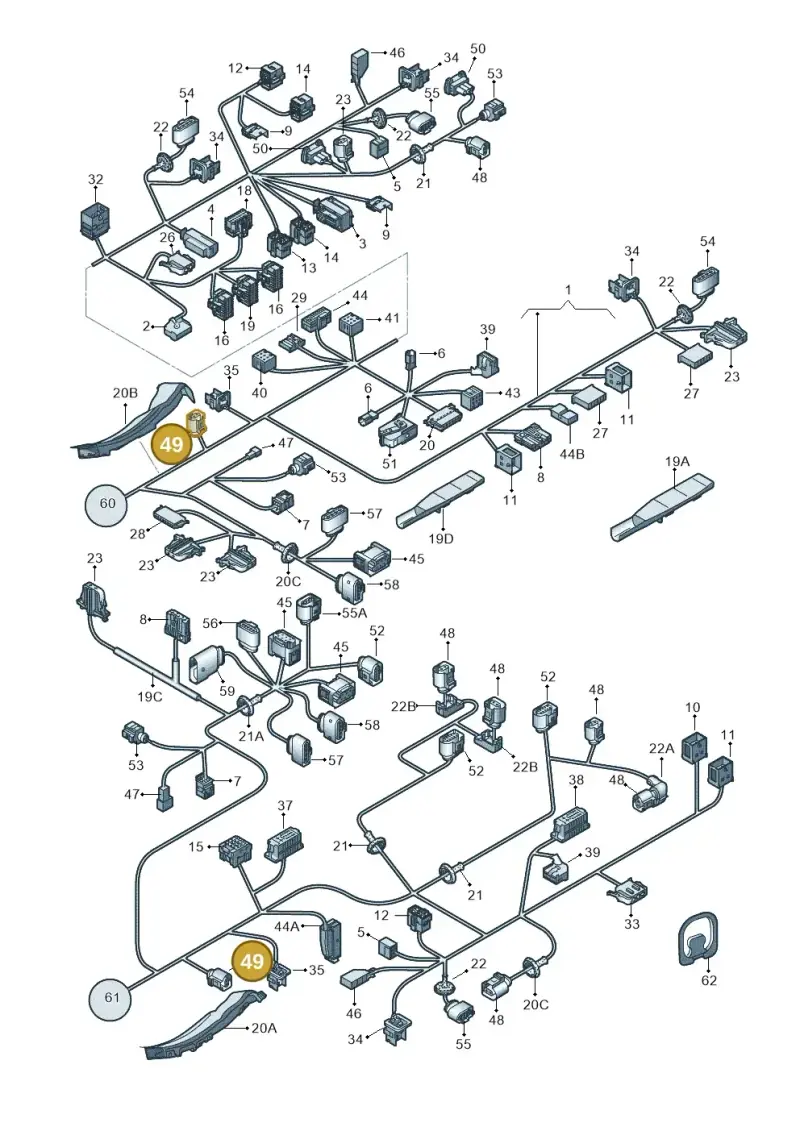 3D0973702 — Volkswagen Touareg                08> (2007-) diagram 274971830, position 49