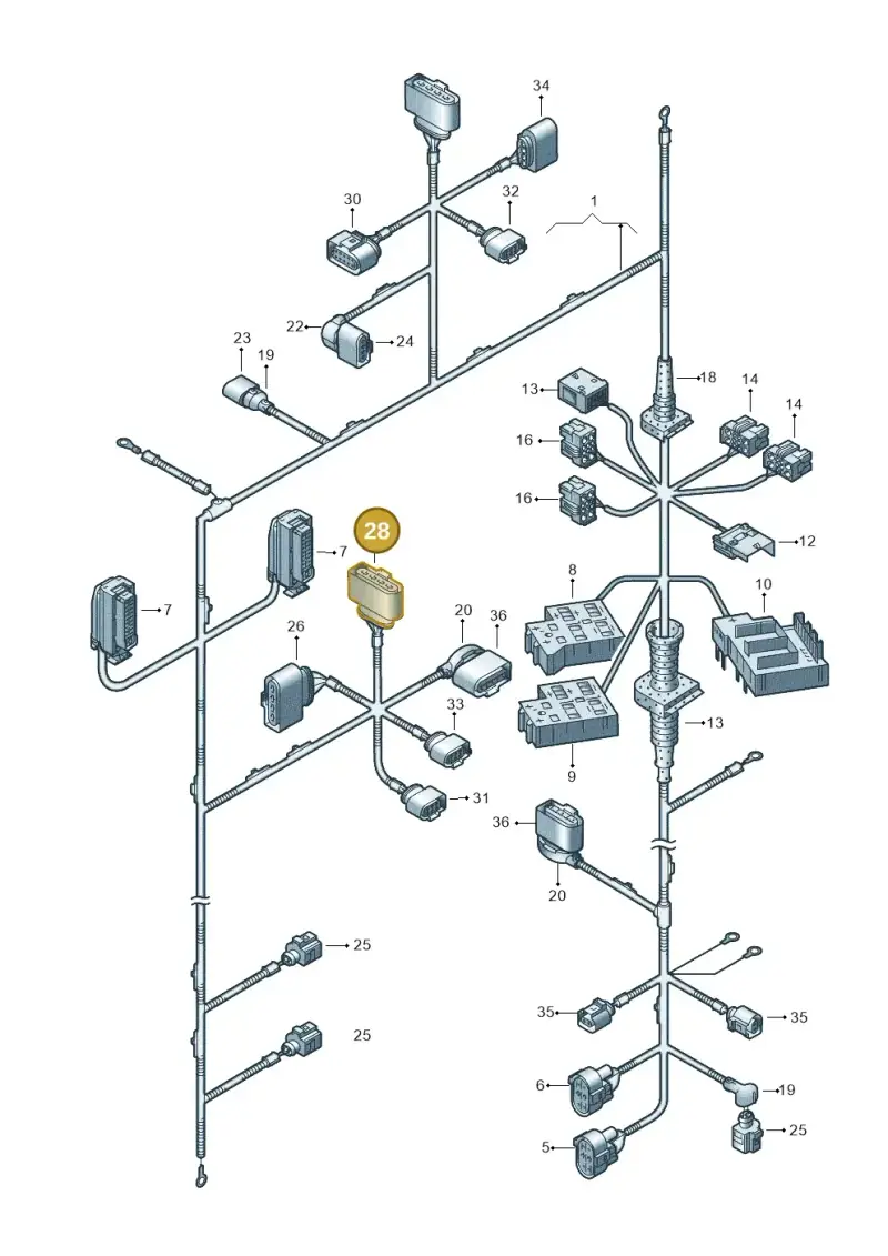 3D0973724F — Volkswagen Touareg                08> (2007-) diagram 274971500, position 28