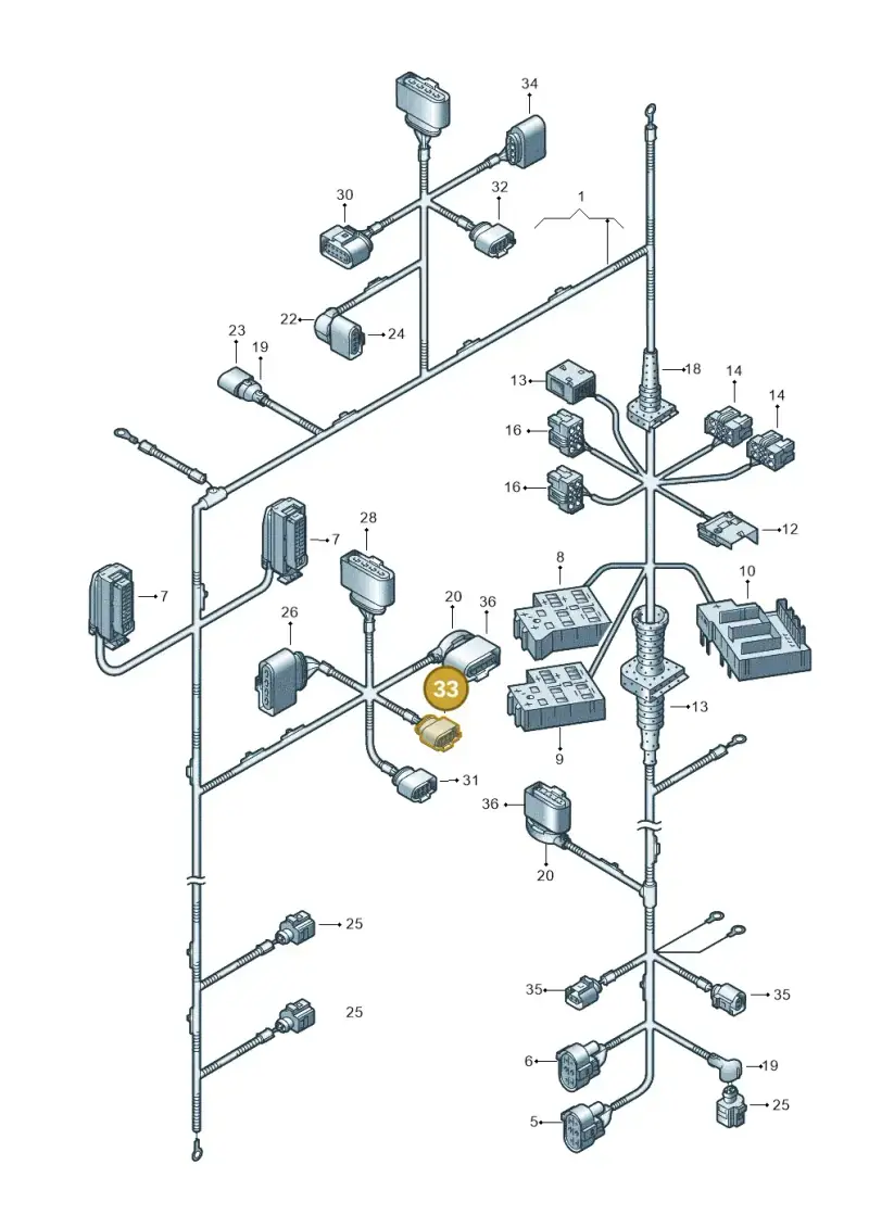 3D0973733F — Volkswagen Touareg                08> (2007-) diagram 274971500, position 33