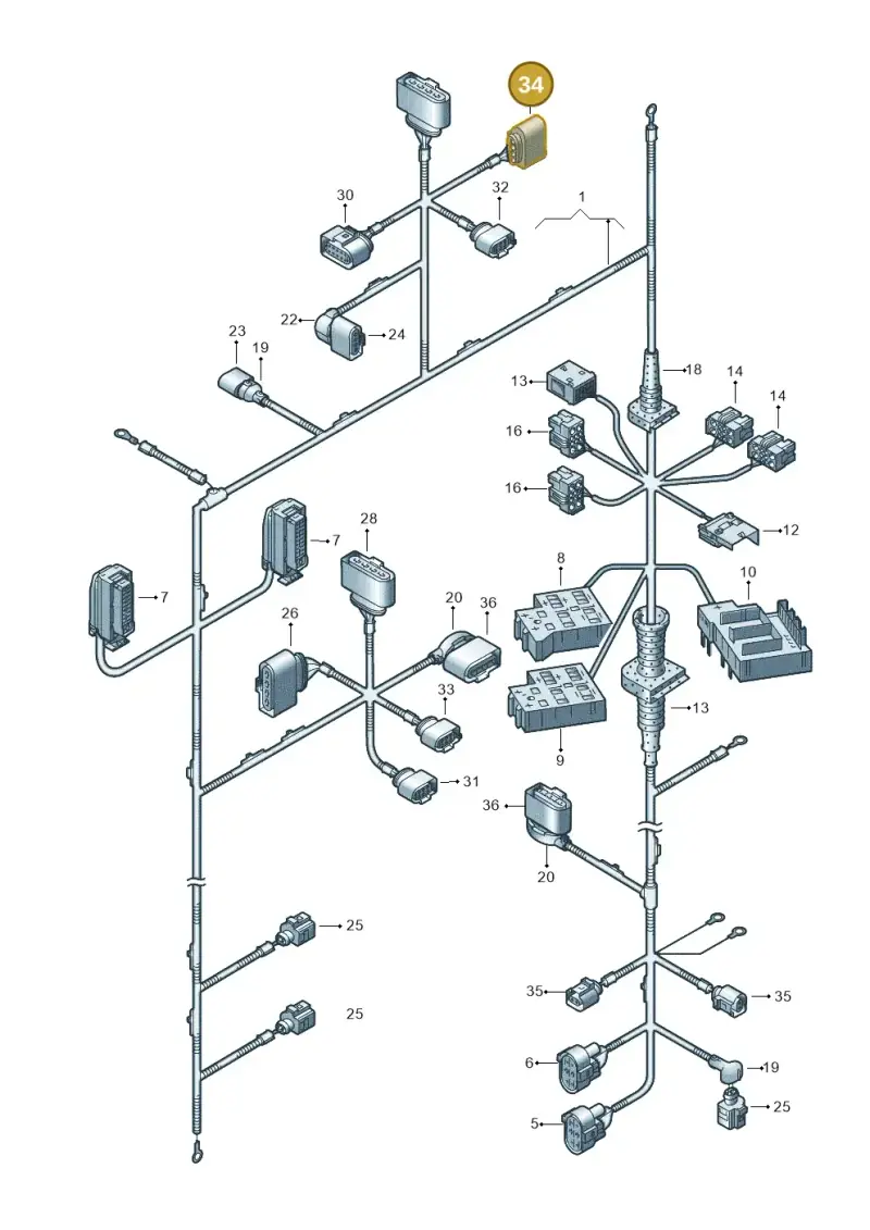 3D0973733G — Volkswagen Touareg                08> (2007-) diagram 274971500, position 34