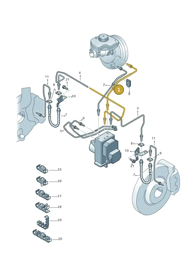 3D1614721F — Volkswagen Phaeton 4motion (2010-2016) diagram 258611200, position 1
