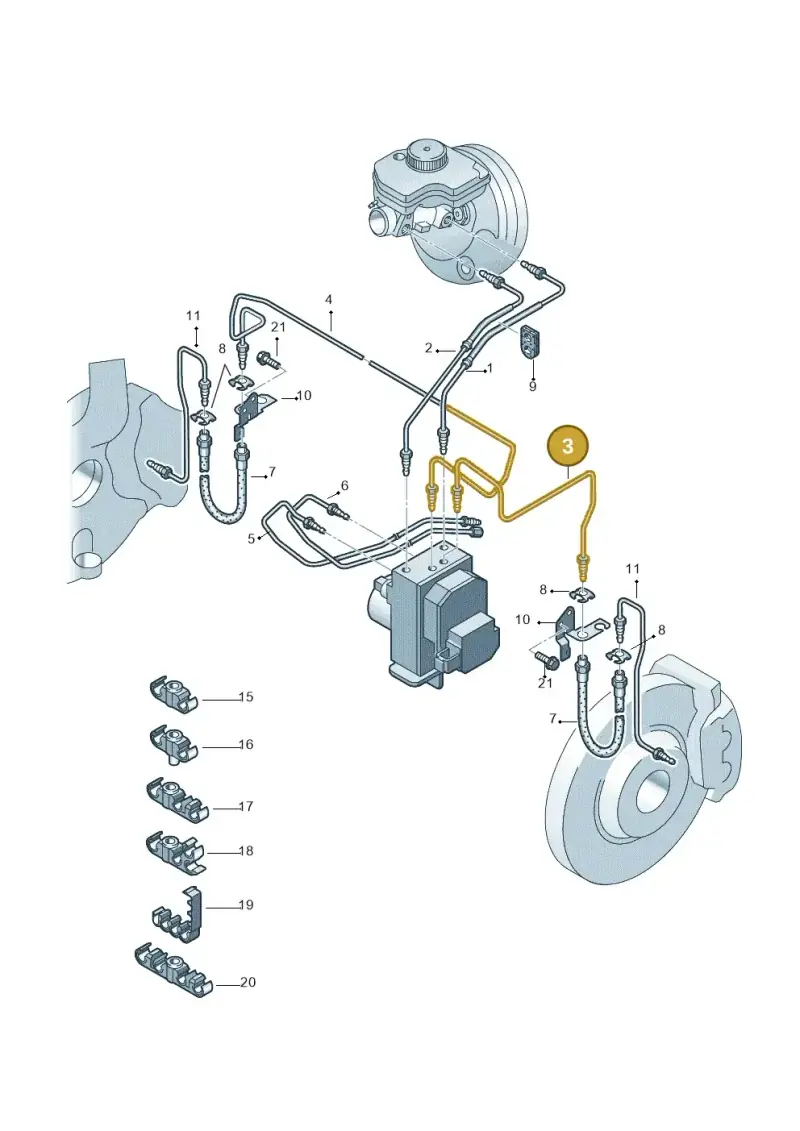 3D1614723H — Volkswagen Phaeton 4motion (2010-2016) diagram 258611200, position 3