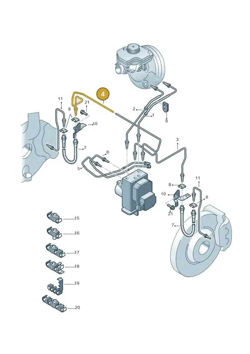 3D1614724J — Volkswagen Phaeton 4motion (2010-2016) diagram 258611200, position 4