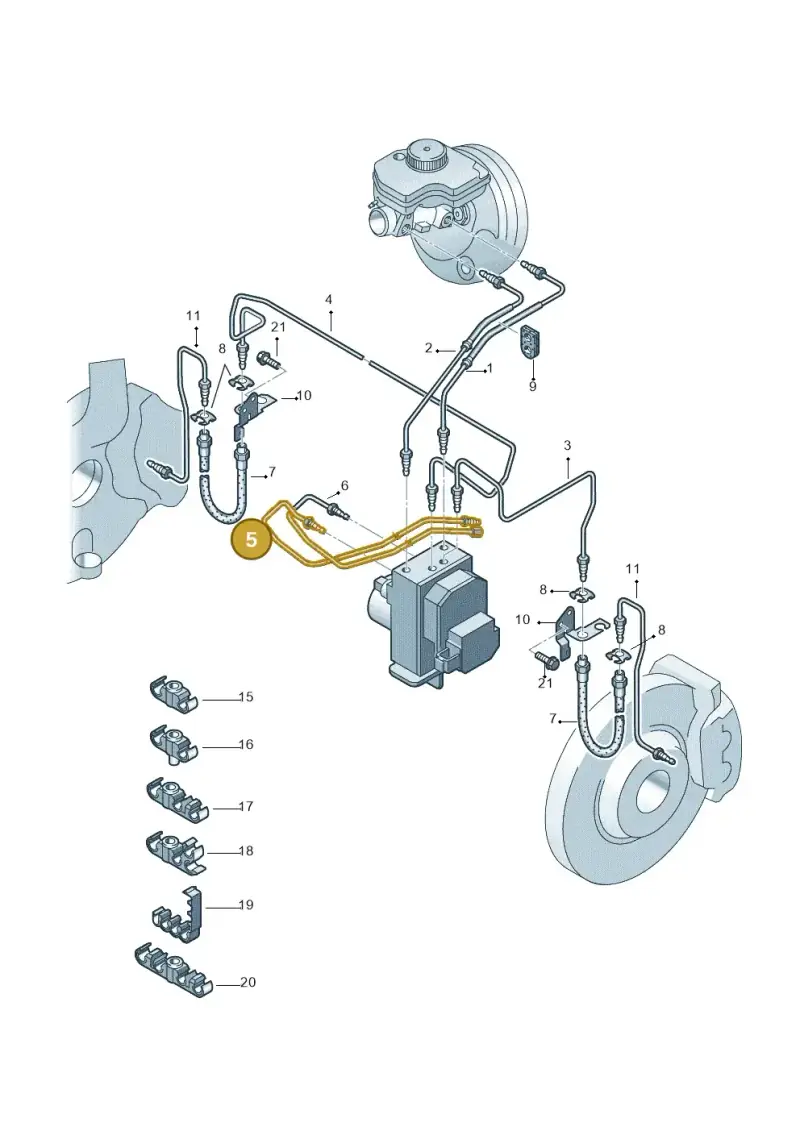 3D1614739H — Volkswagen Phaeton 4motion (2010-2016) diagram 258611200, position 5