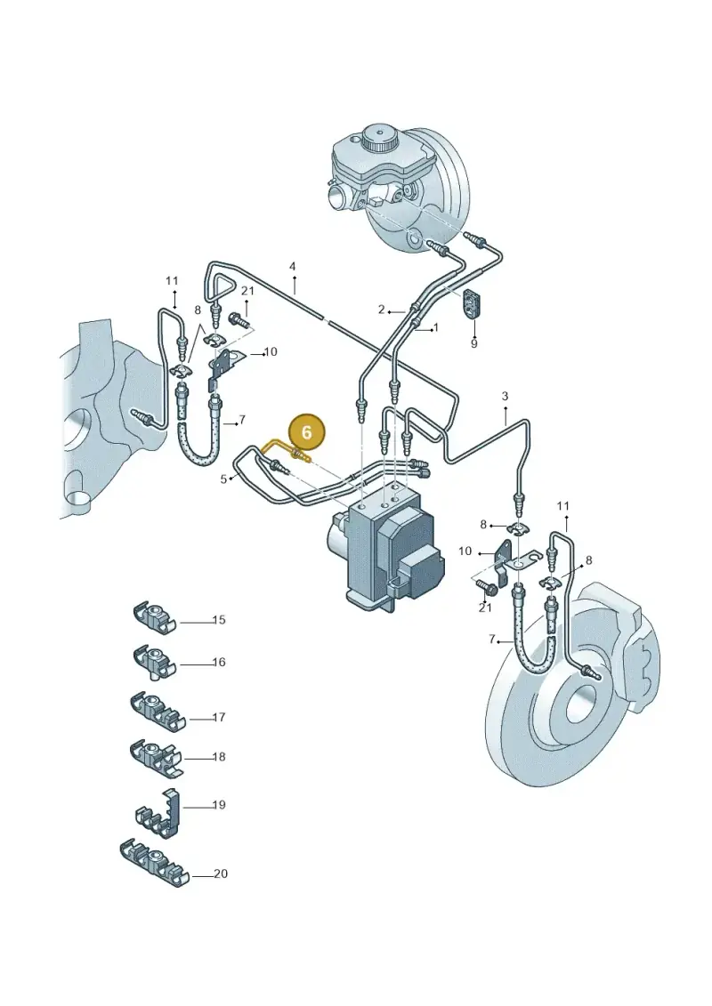 3D1614740H — Volkswagen Phaeton 4motion (2010-2016) diagram 258611200, position 6