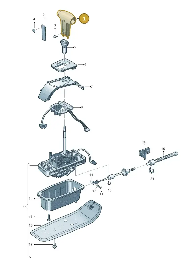 3D1713141A2M8 — Volkswagen Phaeton 4motion (2008-2010) diagram 258713150, position 1