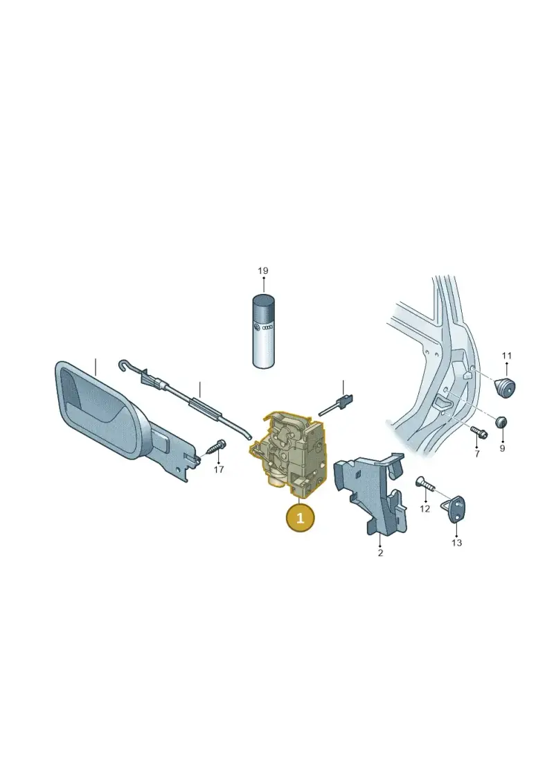 3D1837015AB — Volkswagen Jetta variant (2009-2014) diagram 420837000, position 1