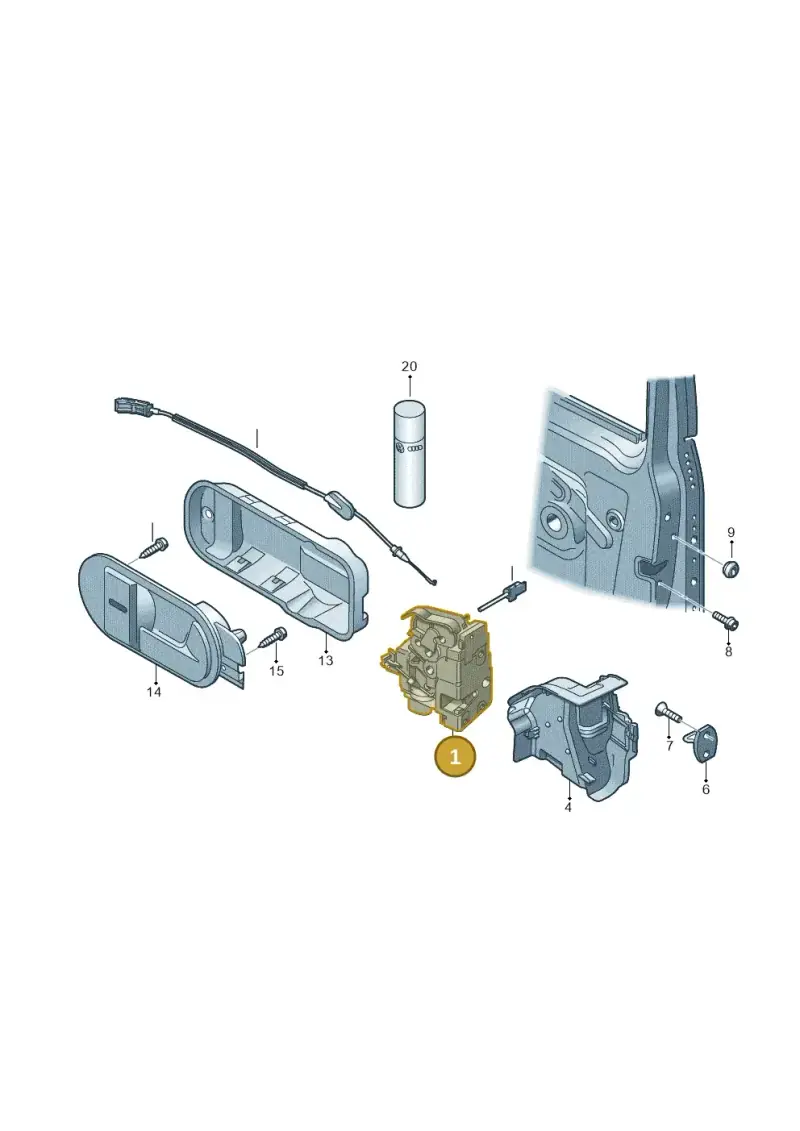 3D1837016AC — Volkswagen Golf Plus (2011-2014) diagram 459837000, position 1