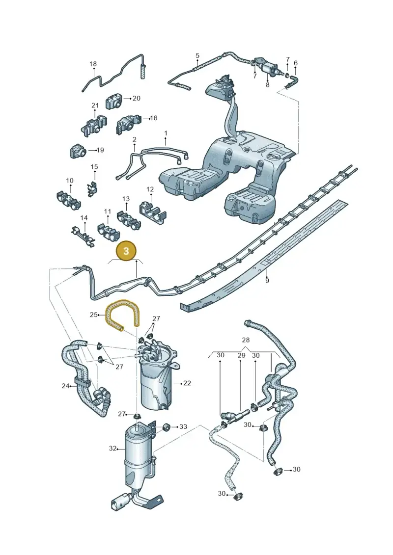 3D7201363D — Volkswagen PHAETON                08> (2007-) diagram 631201250, position 3