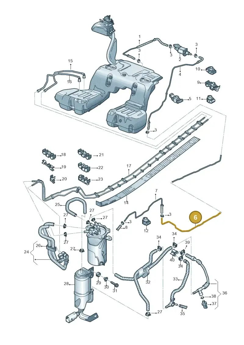 3D7201363D — Volkswagen Phaeton 4motion (2010-2016) diagram 710201250, position 6