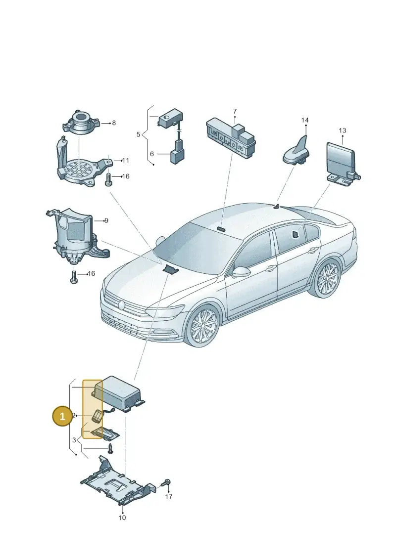 3G0035284 — Volkswagen Passat saloon (2014-2024) diagram 793035620, position 1