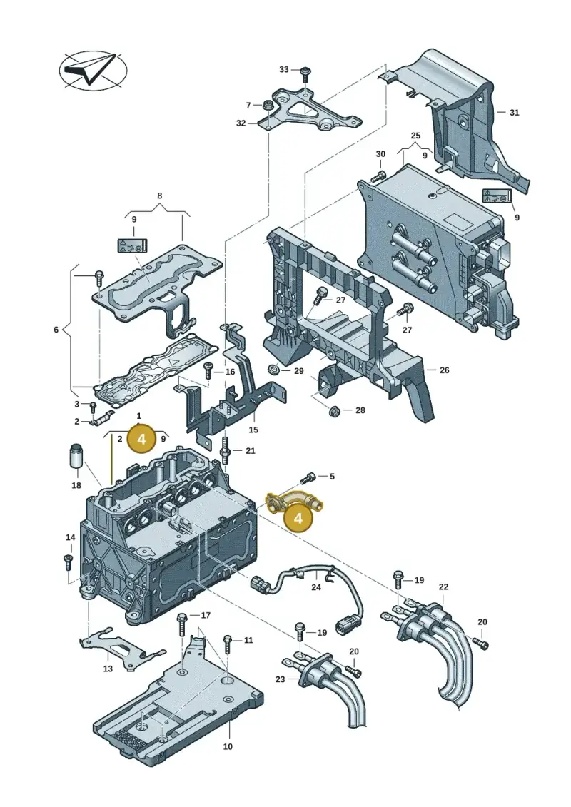 3G0121132 — Volkswagen Multivan (2021-) diagram 7t0907080, position 4