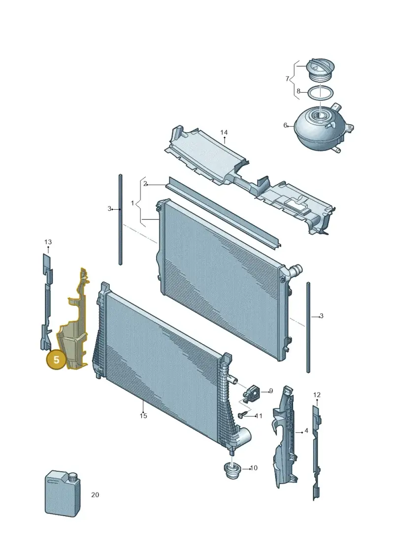3G0121284B — Volkswagen Passat saloon (2014-2024) diagram 793121730, position 5