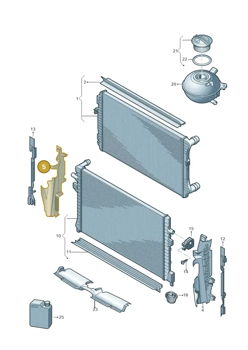 3G0121284C — Volkswagen Passat saloon (2014-2024) diagram 793121700, position 5