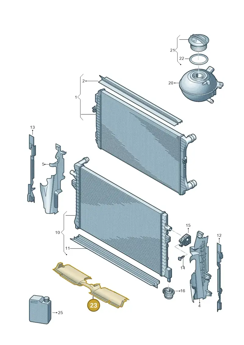 3G0121330G — Volkswagen Passat saloon (2014-2024) diagram 793121700, position 23