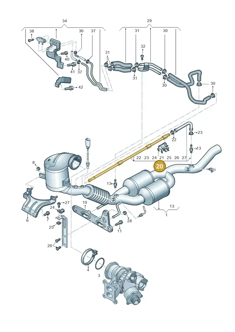 3G0131553B — Volkswagen T-Roc BlueMotion (2017-2024) diagram 828253030, position 20