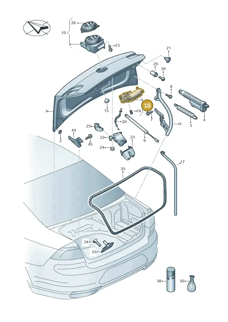 3G0827887B — Volkswagen Passat saloon (2014-2024) diagram 793827100, position 18