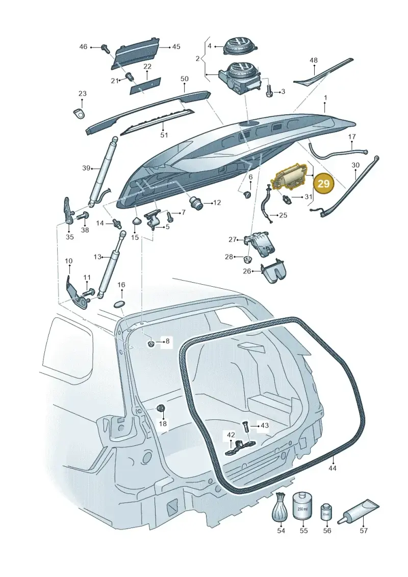 3G0827887B — Volkswagen Passat saloon (2014-2024) diagram 793827300, position 29