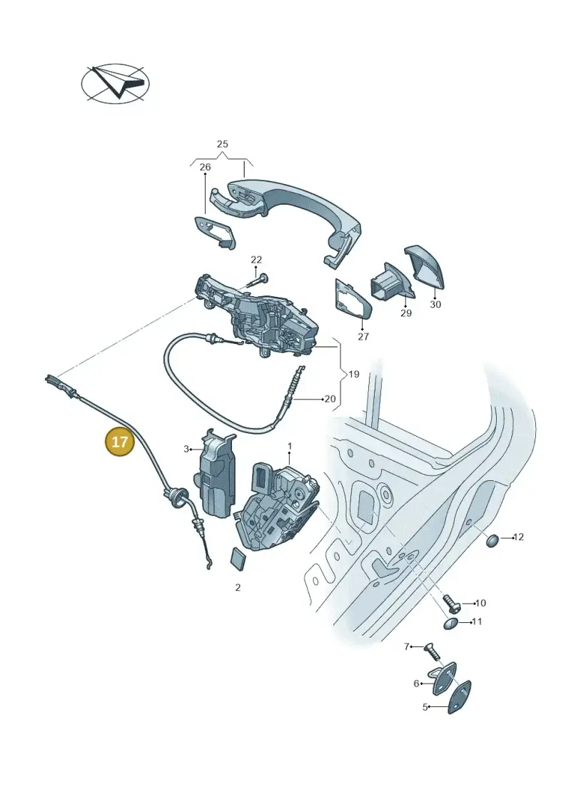 3G0839085K — Volkswagen Passat saloon (2014-2024) diagram 793839000, position 17