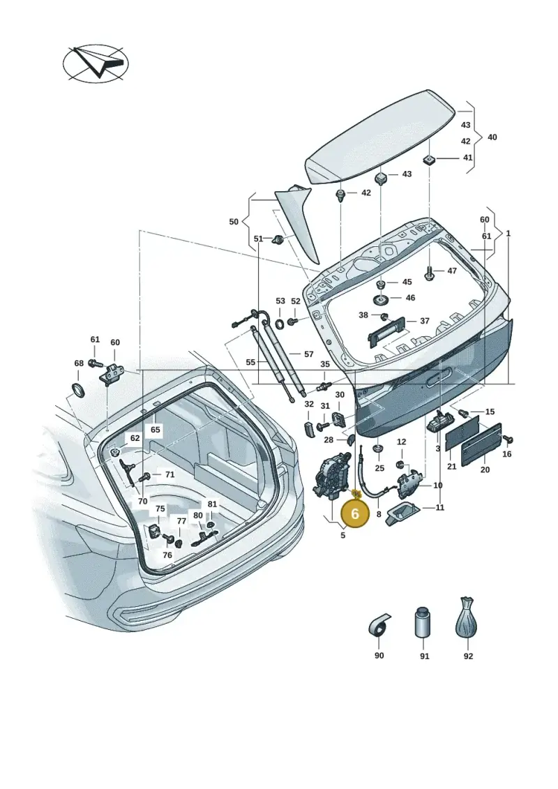 3G0854719B — Volkswagen Passat estate (2023-) diagram 3j0827000, position 6