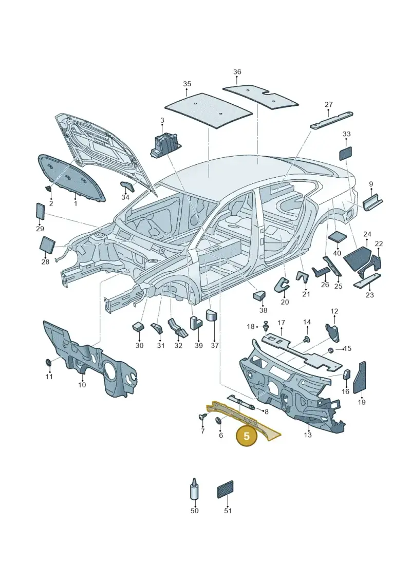 3G0863993E — Volkswagen Arteon (2017-2023) diagram 828863200, position 5