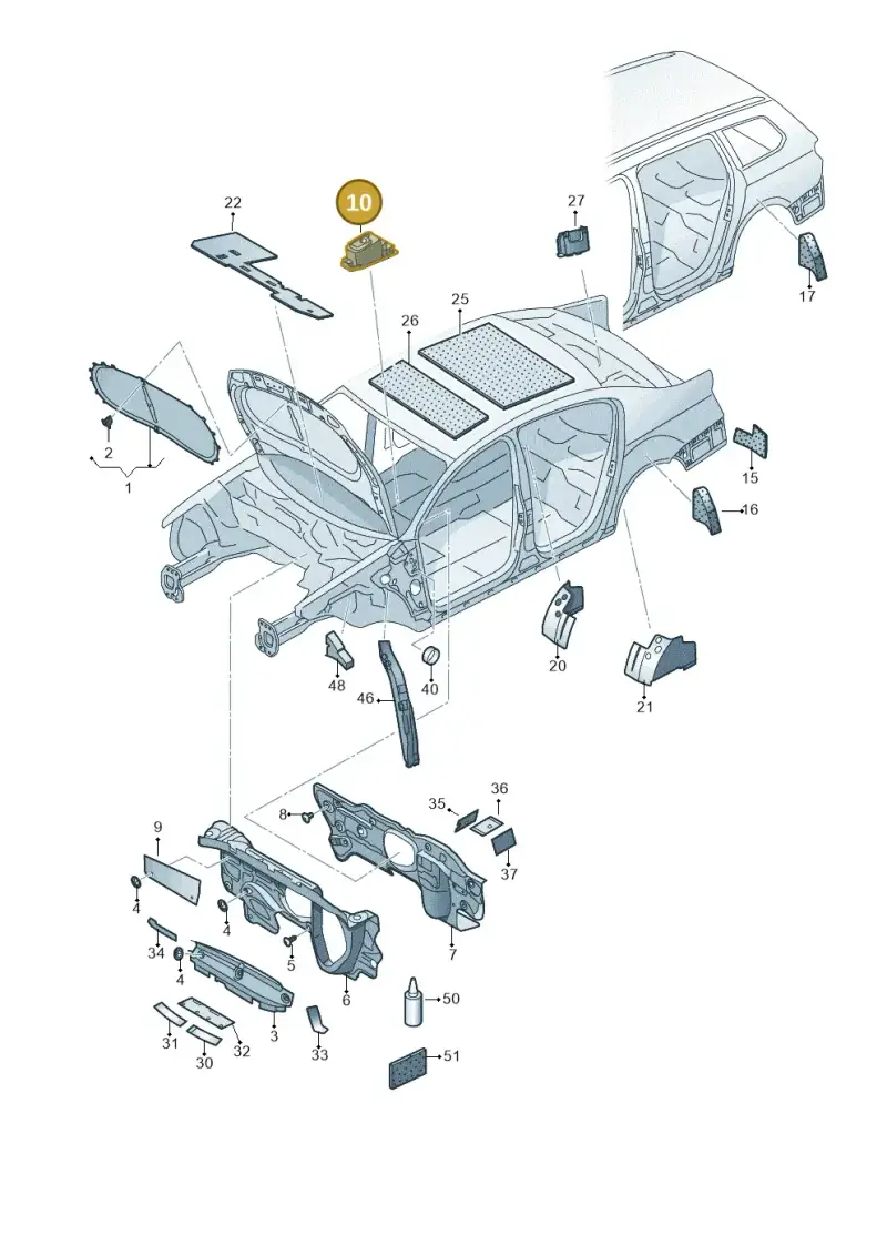 3G0864870D — Volkswagen Passat saloon (2014-2024) diagram 793863200, position 10