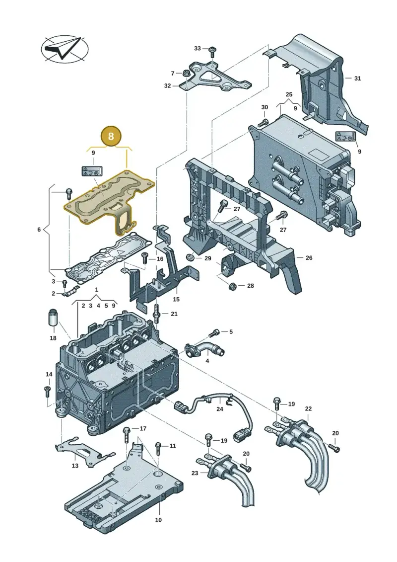 3G0907300B — Volkswagen Multivan (2021-) diagram 7t0907080, position 8