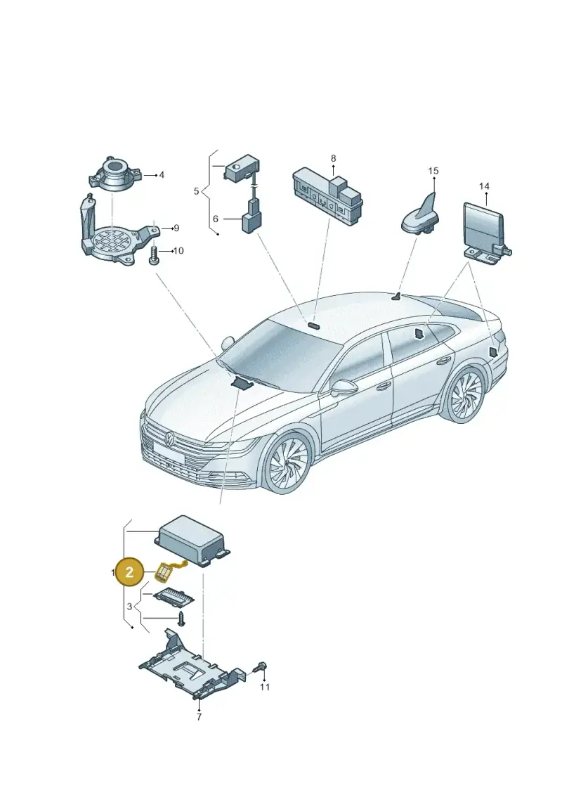 3G0915089A — Volkswagen Arteon (2017-2023) diagram 828035600, position 2