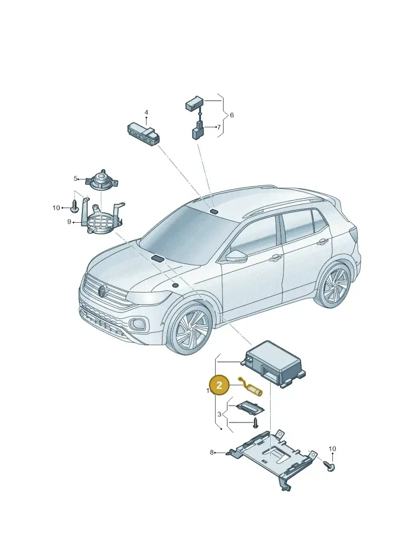 3G0915089B — Volkswagen T-Cross 1,0 (2018-2024) diagram 587035060, position 2