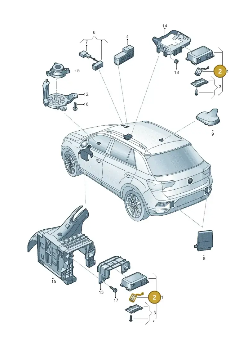 3G0915089B — Volkswagen T-Roc BlueMotion (2017-2024) diagram 813035600, position 2