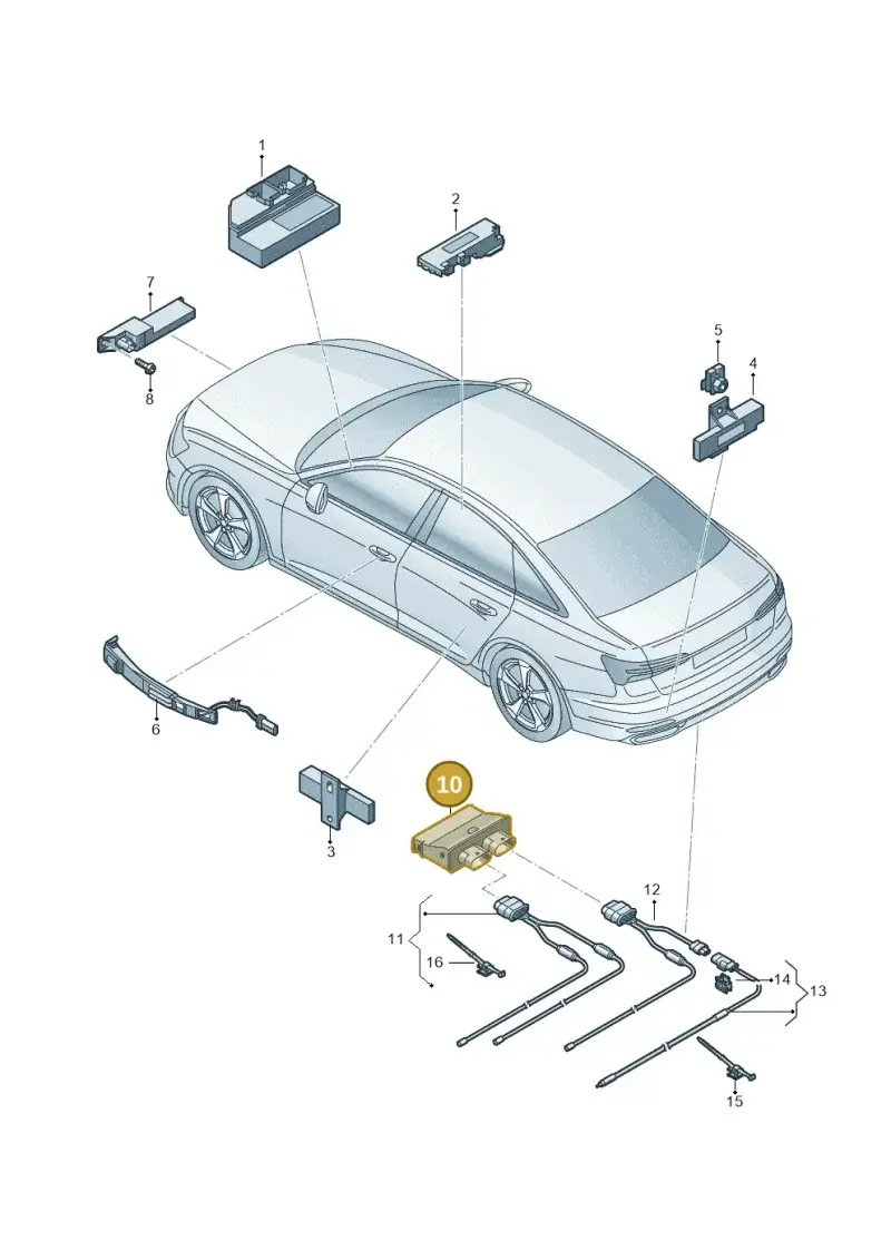 3G0962243C — Audi A6 (2018-2025) diagram 430909000, position 10