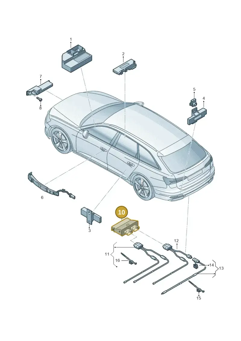 3G0962243C — Audi RS6 Avant (2019-2025) diagram 430909010, position 10
